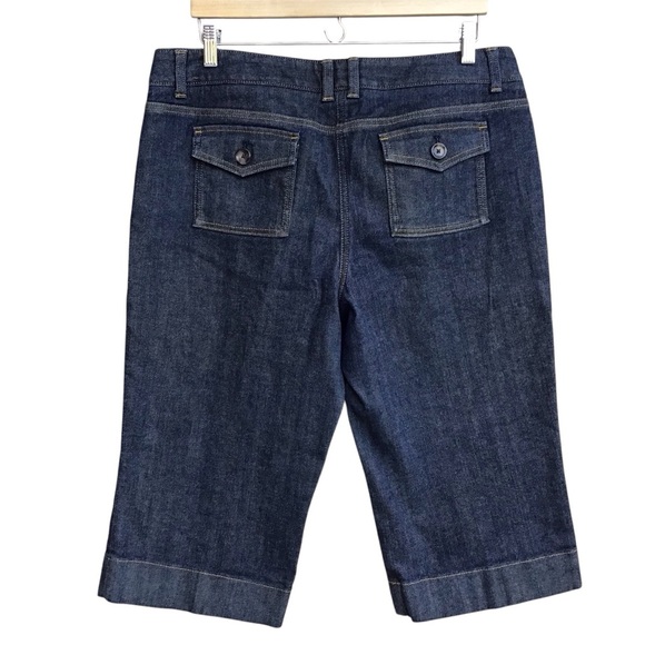 Ann Taylor Vintage Blue Denim Cropped Pedal Pushers NEW - Picture 2 of 6